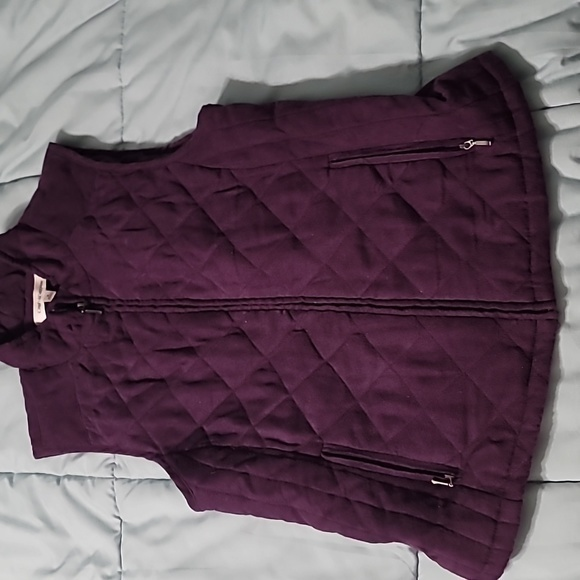 Croft & Barrow Purple Quilted Full Zip‎ Vest Women's Small Excellent Condition - Picture 1 of 5